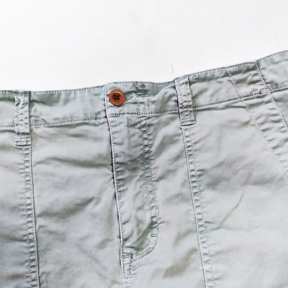 Madewell Green Garment Dyed Cut Off Chino Shorts Size 27